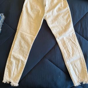 The Loft White Crop Jeans